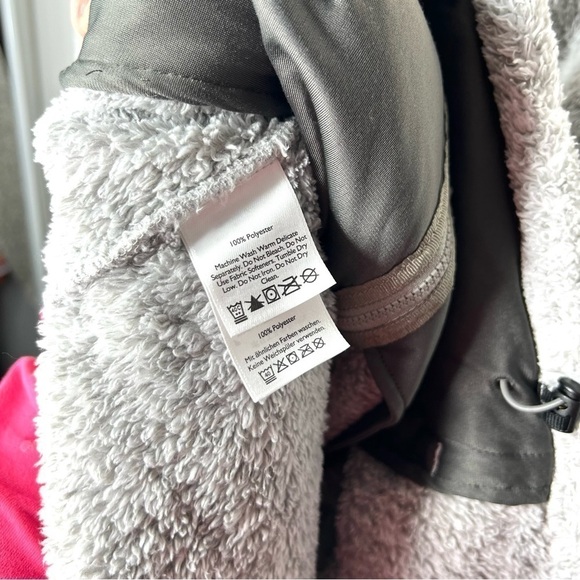 Eddie Bauer Gray Plush Soft Cozy Zip Up Jacket Size Large - Picture 10 of 16